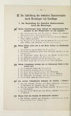 III. Die Aufrichtung des deutschen Stammesstaates durch Merowinger und Karolinger