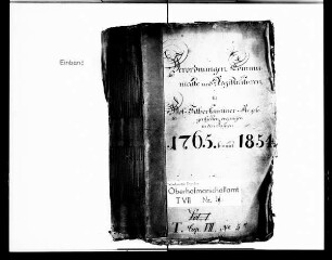 Verordnungen, Registraturen, Kommunikate wegen der Hofsilberkammer, Band a