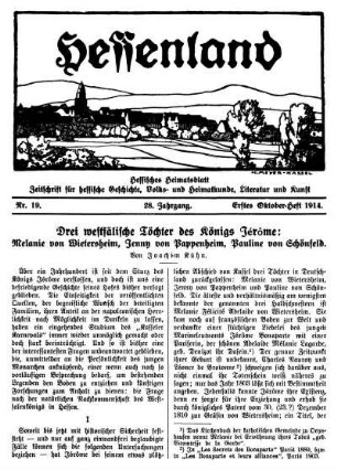 Nr. 19, Erstes Oktober-Heft 1914