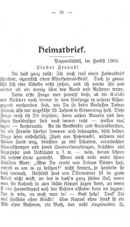 Heimatbrief.