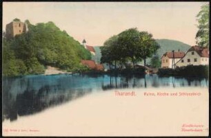 Tharandt. Ruine, Kirche und Schlossteich