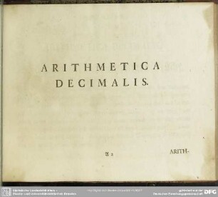 Arithmetica Decimalis