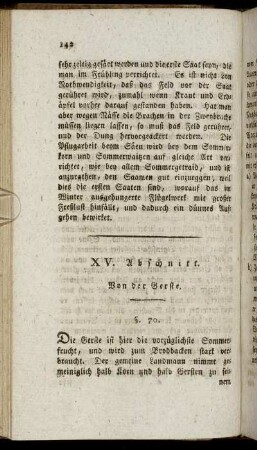 XV. Abschnitt. Von der Gerste.