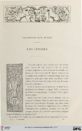 2. Pér. 25.1882: Les ivoires : collections de M. Spitzer