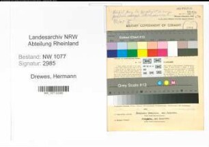 Entnazifizierung Hermann Drewes , geb. 13.11.1911 (Polizist)