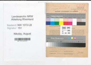 Entnazifizierung August Nikolay , geb. 25.08.1898 (Schornsteinfegermeister)