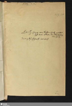 167-170. Moritz <Sachsen-Zeitz, Herzog>