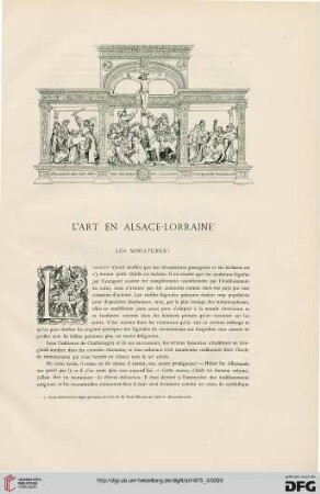 1: L' art en Alsace-Lorraine : les miniatures