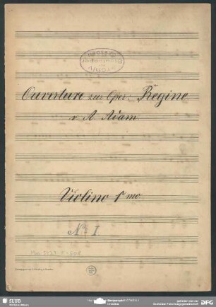 Régine. Excerpts. Arr - Mus.5427-F-508 : orch