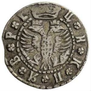 Münze, 10 Kopeken (Griwna), 1709