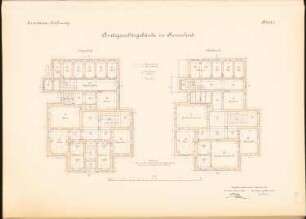 Amtsgericht, Remscheid: Grundrisse EG, 1.OG 1:100