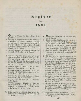 Register for 1862