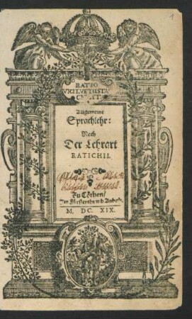 Allgemeine Sprachlehr : Nach der Lehrart Ratichii