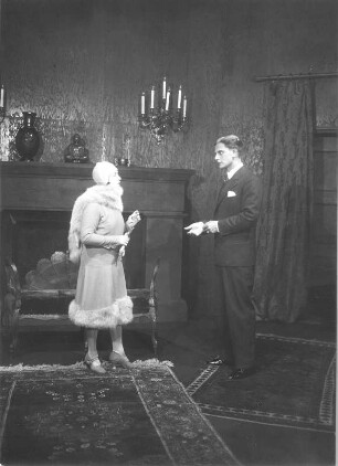 Der Herr seines Herzens. Schauspiel in drei Akten von Paul Raynal (deutsch von Stephan Hock). Staatsschauspiel Dresden, Dresdner Erstaufführung 08.09.1927 : Jenny Schaffer als Blanche und Adolf Wohlbrück als Henry