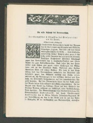 Der Kampf der 4. Ldw.Div. bei Stolowitschi am 13. Juni.