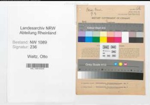 Entnazifizierung Otto Waltz , geb. 11.05.1891 (Polizeiwachtmeister)