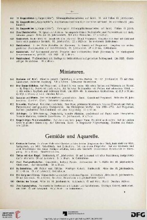 Gemälde und Aquarelle (Nr. 655-694)