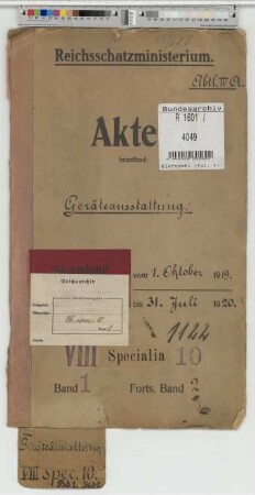 Geräteausstattung: Bd. 1