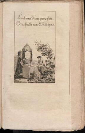 Tombeau d´une jeune fille. = Grabstädte eines Mädchens.