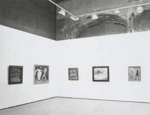 Russisches Ballett : Raumaufnahme mit Gemälden von Erich Heckel, Max Pechstein (Russisches Ballett, 1909) und Ernst Ludwig Kirchner in der Abteilung "Tanz, Varieté, Zirkus". Ausstellung: Dresden. Residenzschloss, Galerie Neue Meister; Die Brücke in Dresden 1905-1911, 20.10.2001-06.01.2002