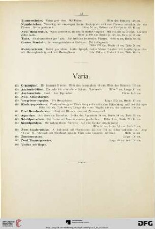 Varia (Nr. 475-488)