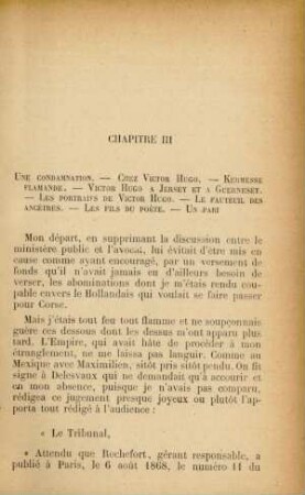 Chapitre III. Une condamnation ...
