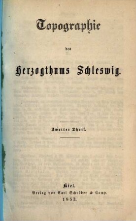 Topographie des Herzogthums Schleswig, 2