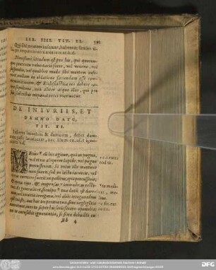 De Iniuriis, Et Damno Dato, Tit. XI.