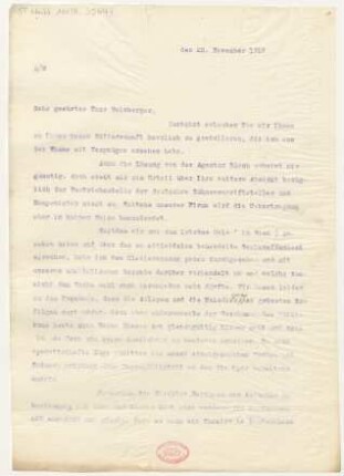 Brief an Carl Weinberger : 25.11.1913