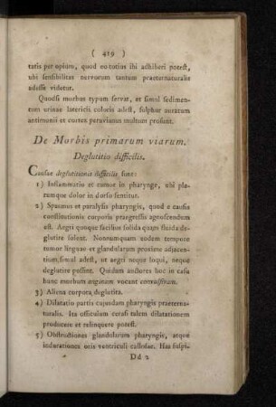 De morbis primarum viarum.