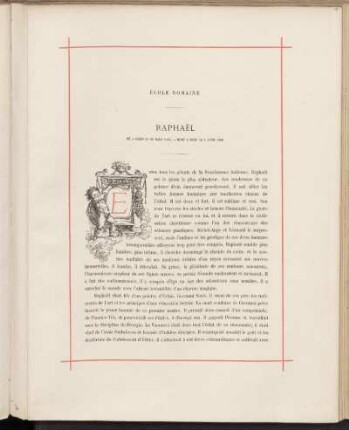 Raphaël. Né a Urbin le 28 mars 1483. - Mort a Rome le 6 avril 1520