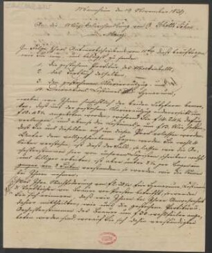 Brief an B. Schott's Söhne : 19.11.1839