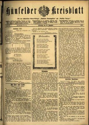 Ausgabe vom Dienstag, den 24. Dezember 1912.