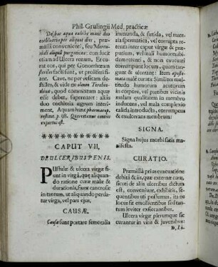 Caput VII. De Ulceribus Penis.