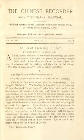 No. 4. April, 1907