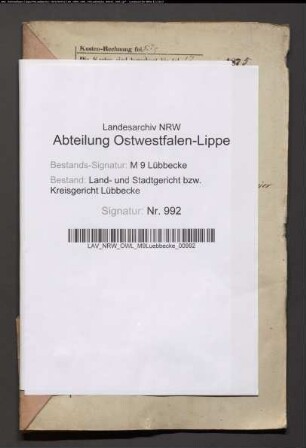 Erblasser: Osthoff, Minna, geb. Meyer: