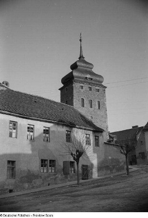 Blick auf die Stadtkirche St. Wenzeslaus