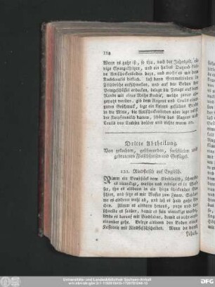 Dritte Abtheilung. Von gekochten, geschmorden, farschirten und gebratenen Fleischspeisen und Geflügel.