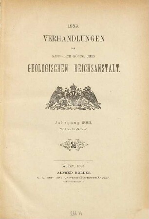 Verhandlungen der Geologischen Reichsanstalt. 1883