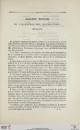 Bulletin mensuel