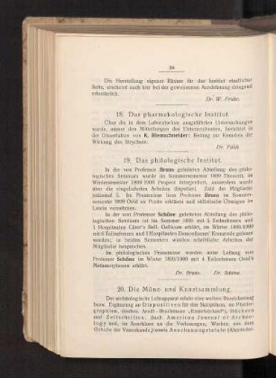 19. Das philologische Institut.