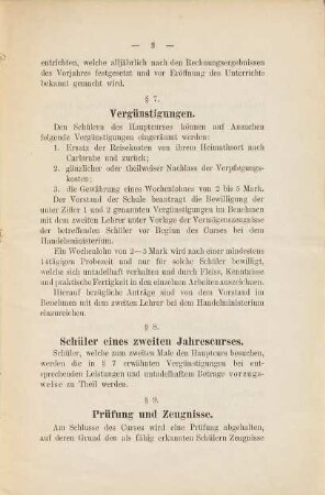 Satzungen, Lehrplan, Hausordnung und Verpflegungsordnung der Grossh. Obstbau-Schule Carlsruhe : [Umschlagtitel]