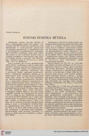 1: Rysunki Henryka Mützela