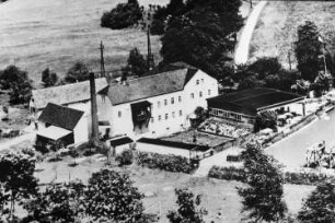 Wilsdruff-Blankenstein. Ober- oder Krillemühle, Vogelschau, Repro