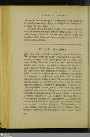 17. In der alten Heimat