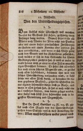 12. Abschnidt. Von den Unterscheidungszeichen.