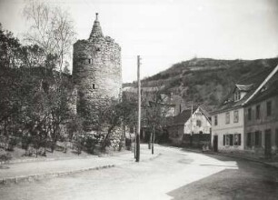 Freyburg, Mauerturm : Freyburg. Stadtmauer mit Mauerturm