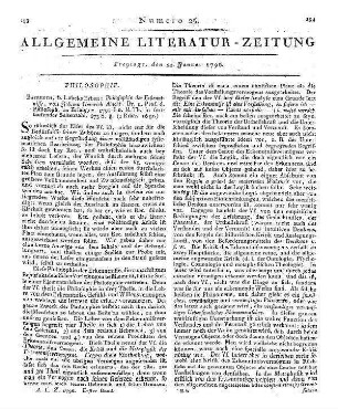 Abicht, J. H.: Philosophie der Erkenntnisse. Bayreuth: Lübeck 1791