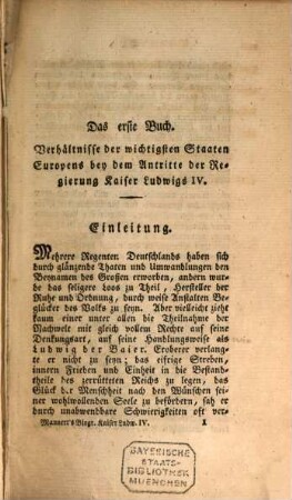 Kaiser Ludwig IV. oder der Baier : eine von der königlich baierischen Akademie der Wissenschaften zu München den 12. Oktober 1811 gekrönte Preisschrift