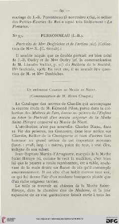 Un prétendu Chardin au musée de Niort